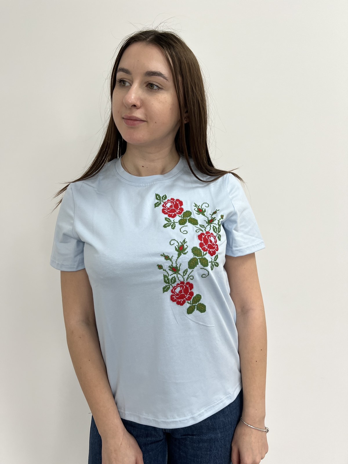 Футболка з вишивкою класична преміум S - XL